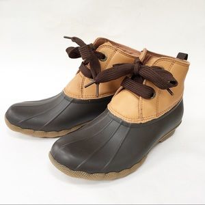 Sperry Brown Saltwater 2-Eye Leather Duck Boot 9